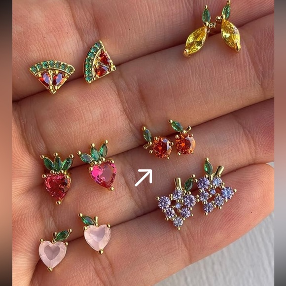 Fruit Stud Orange Earrings 18K Gold Oranges Summer Gold Jewelry 🍑 - Picture 5 of 5